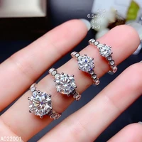 kjjeaxcmy fine jewelry mosang diamond 925 sterling silver new adjustable women ring support test luxury