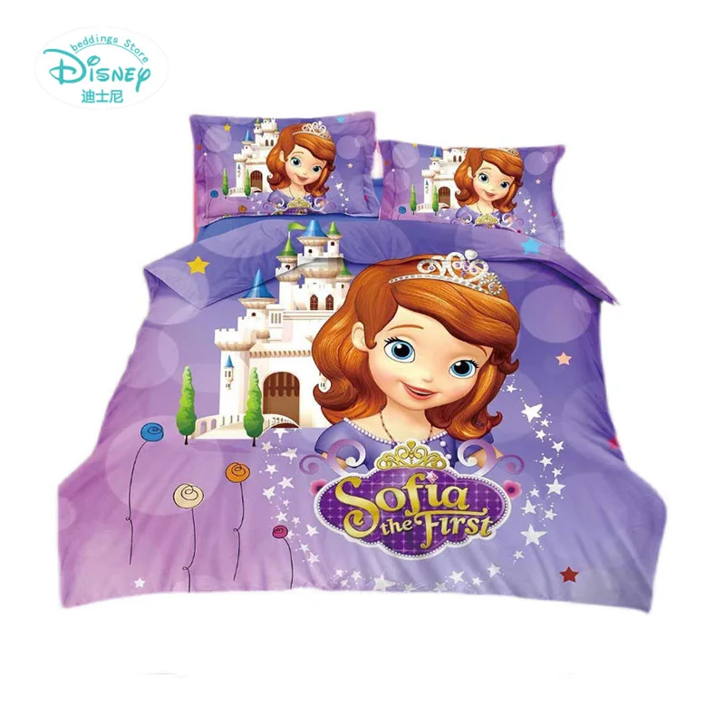 

Disney Fuchsia Colour Duvet Cover Set For Girls Bedroom Sofia Bedding Single Size Pillowcase Girl Princess Room Gift