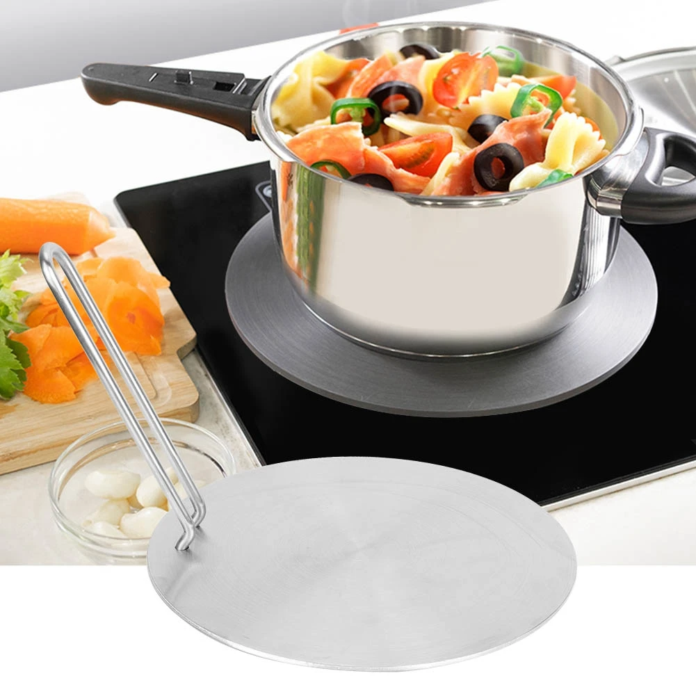 

Stainless Steel Heat Diffuser Induction Plate Adapter Converter Gas Electric Cooker Plate(20cm)