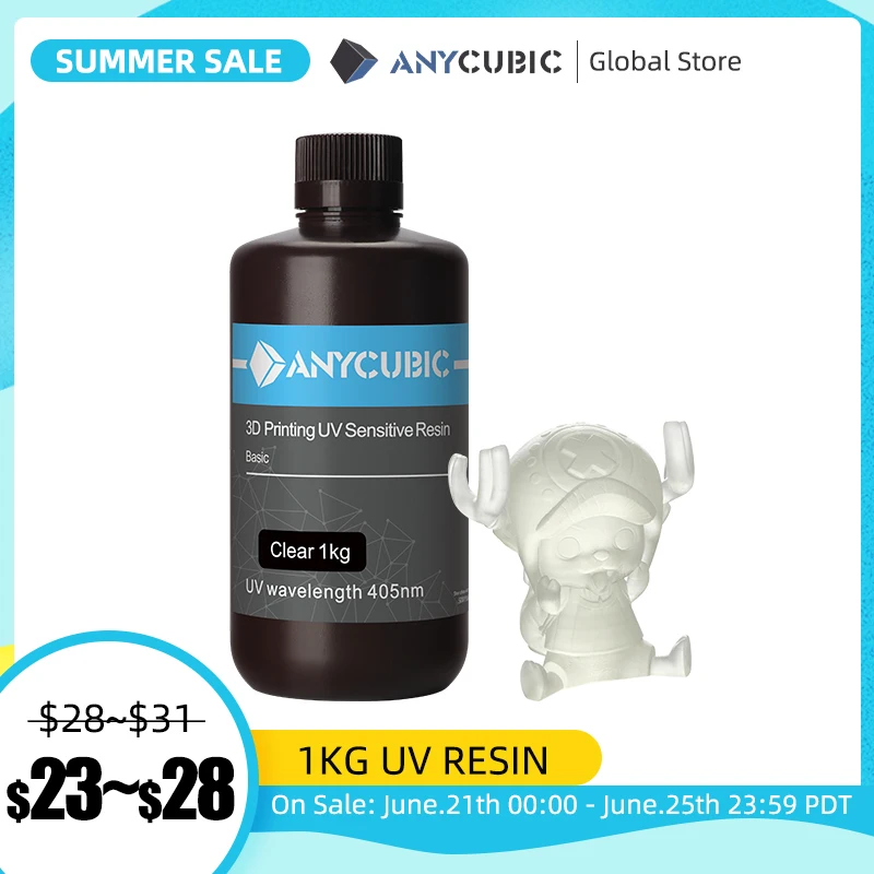 ANYCUBIC печать Материал 405nm смолы для Фотон ЖК дисплей ультрафиолетовое
