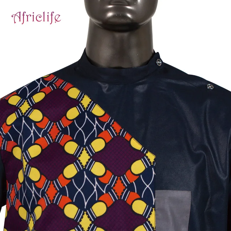 Высокое качество Лидер продаж Африканский принт 2 шт. мужские комплекты Топ dashiki и брючный комплект размера плюс традиционная африканская одежда WYN883