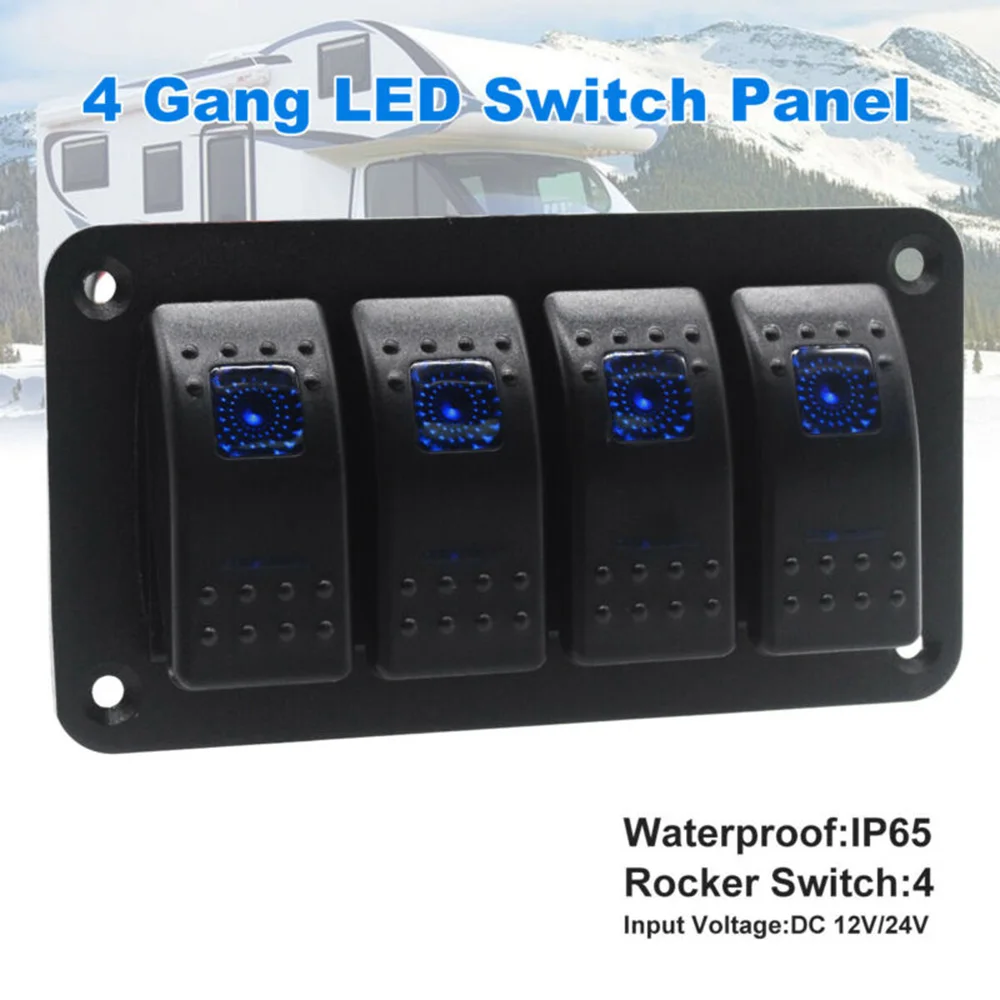 

Panel Rocker Switch Ships Replacement Parts With Sticker Car Marine RV