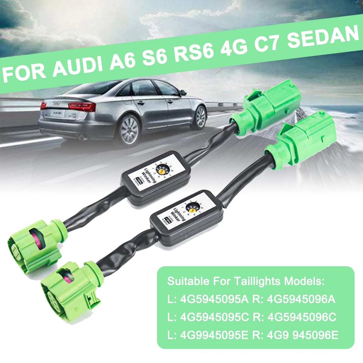 

Модуль светодиодной подсветки для Audi A6 S6 RS6 4G C7 седан, динамический поворотный индикатор, жгут проводов, левый и правый, 2 шт.