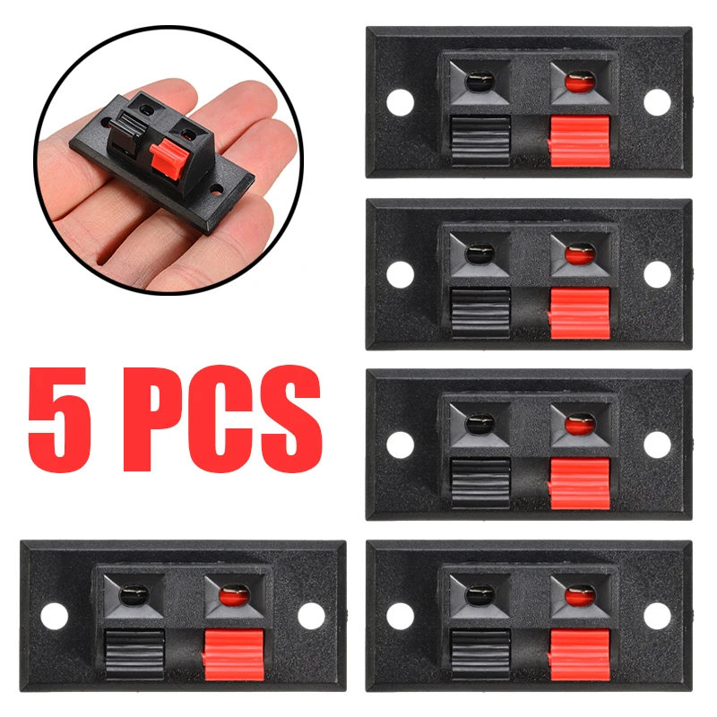 5 шт./упак. 2 разъем позиции шпильки терминал толчок в Jack Весна нагрузки дизайн