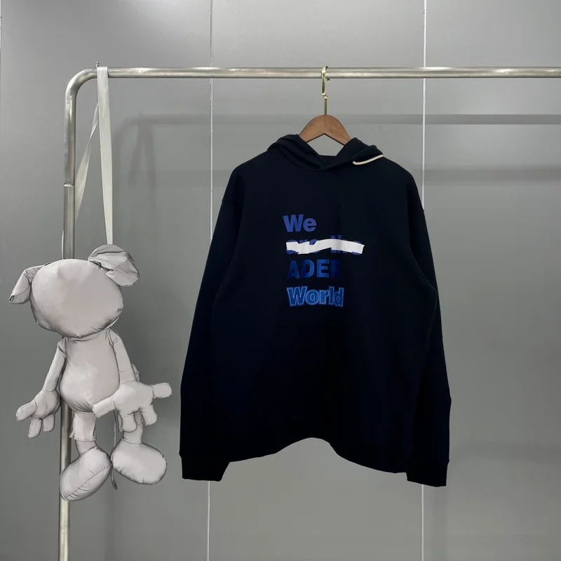 

2021ss Ader Error Hoodie Men Women Fashion Letter Embroidery Printing Threed Imensional Flocking Letters Sweatshirt