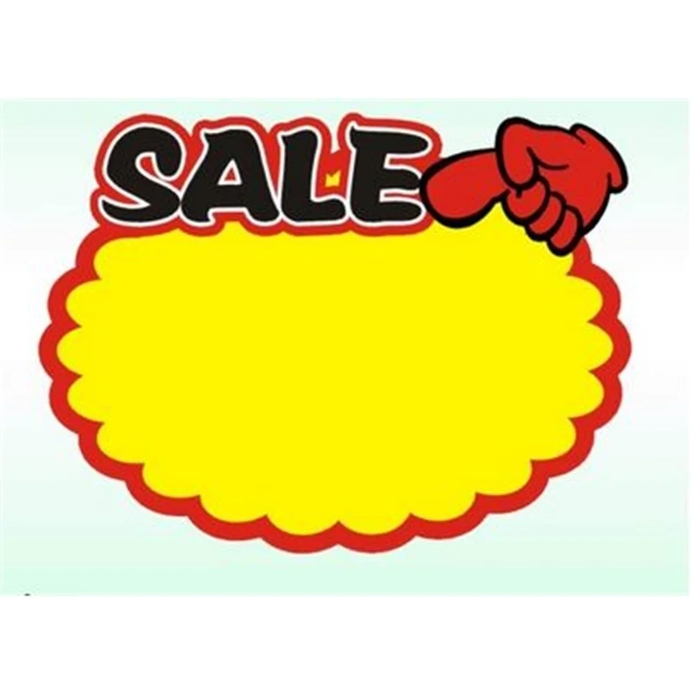 

Advertising Paperboard Exploder Shape Pop Sale Paper Label Tag Sign Card