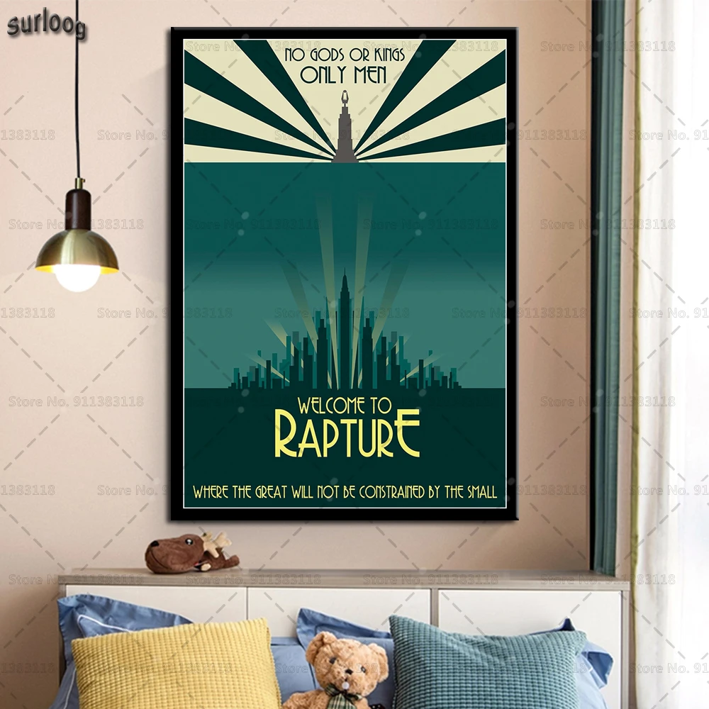 Bioshock Rapture видеоигра горячая фотография стены художественные плакаты Картина на