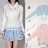 16 girl school uniform sweater jk sweater female top clothes model fit 12 tbl soldier action figure