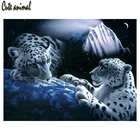 Полный квадраткруглый 5d diy Алмазная картина белый тигр ночные пейзажи вышивка бисером декор из алмазной мозаики домашнее искусство,