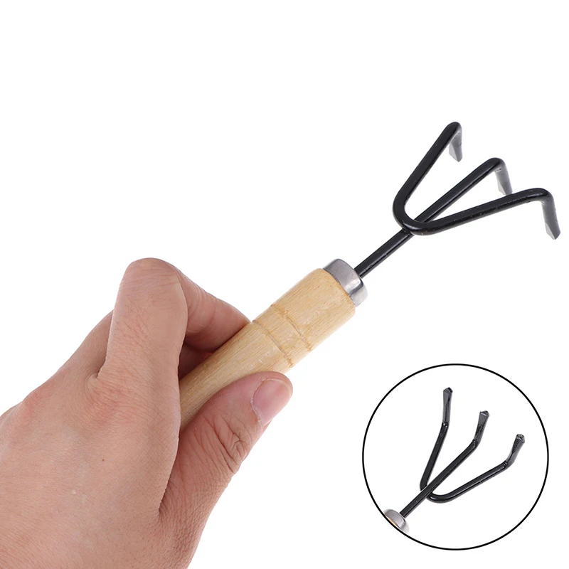 3 шт./компл. мини лопата с деревянной ручкой грабли Лопата Бонсай инструменты