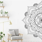 Half Mandala Wall Decal Headboard Door Window Vinyl Stickers Master Bedroom Yoga Studio Home Decor Boho Style Ornament Art MT13