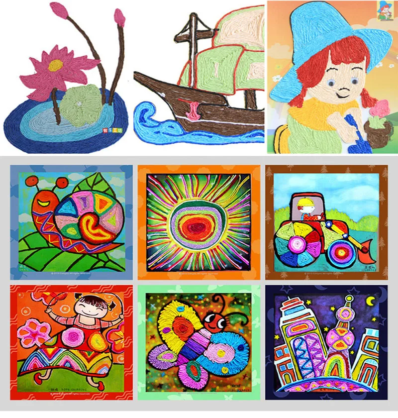 10 м двойной многоцветной бумажный веревочный шпагат DIY аксессуары ручной работы