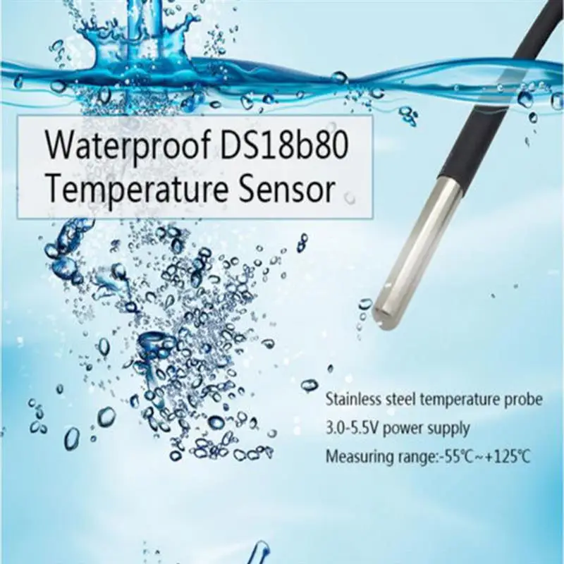 

Sonoff DS1820 Temperature Probe Temperature Sensor Waterproof Temperature Humidity Stainless Steel Probe Smart Home Supplies