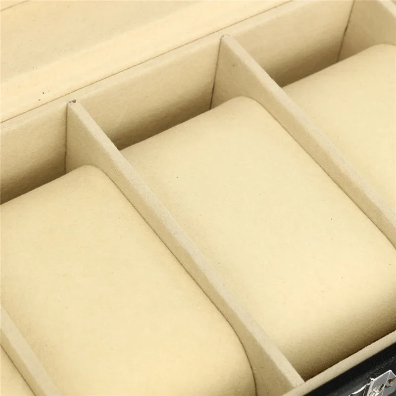 5-12 Слот коробка для часов кожаный Дисплей Органайзер ящик ювелирных изделий