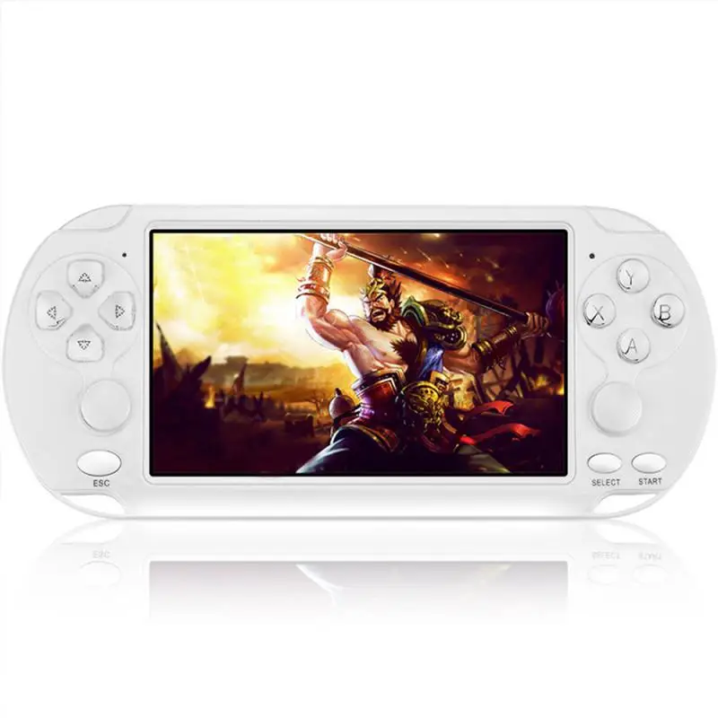 White Новейшие встроенные 10000 игры, 8 Гб 5,1 дюймов портативные игровые плееры Портативный игровой плеер Видео FM камера портативная игровая консоль - Цвет: White