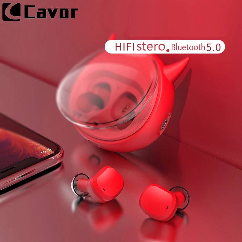 Портативные мини наушники Demon для Samsung Galaxy S10 Plus S9 + беспроводные Bluetooth с зарядным