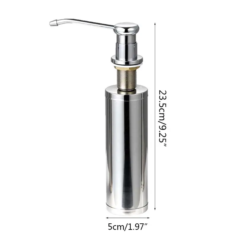 

Stainless Steel Liquid Soap Dispenser Bottle Kitchen Sink Soap Box for Home Bathroom