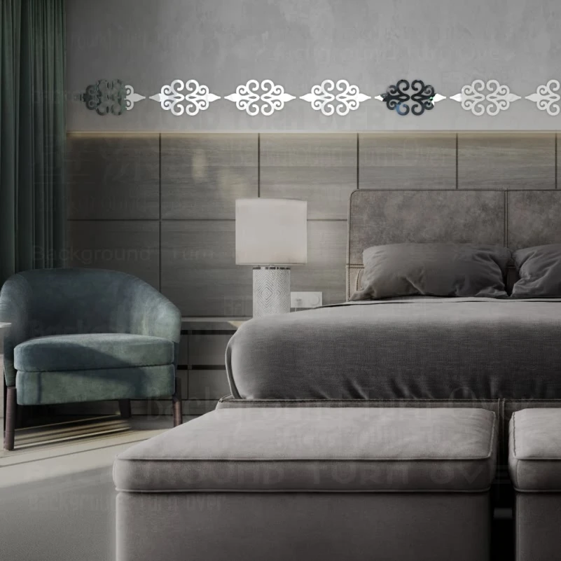 Мягкая наклейка на зеркало s украшение комнаты ванная комната длинная Настенная