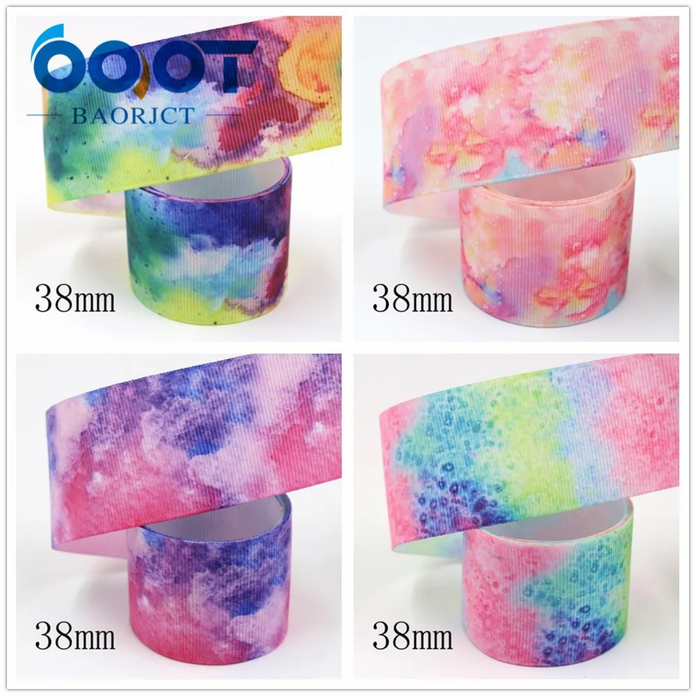 OOOT BAORJCT I-19809-1873, 38 мм 10 ярдов мультфильм термотрансферные печатные корсажные ленты, ленты ремесла, лук крышка DIY аксессуары