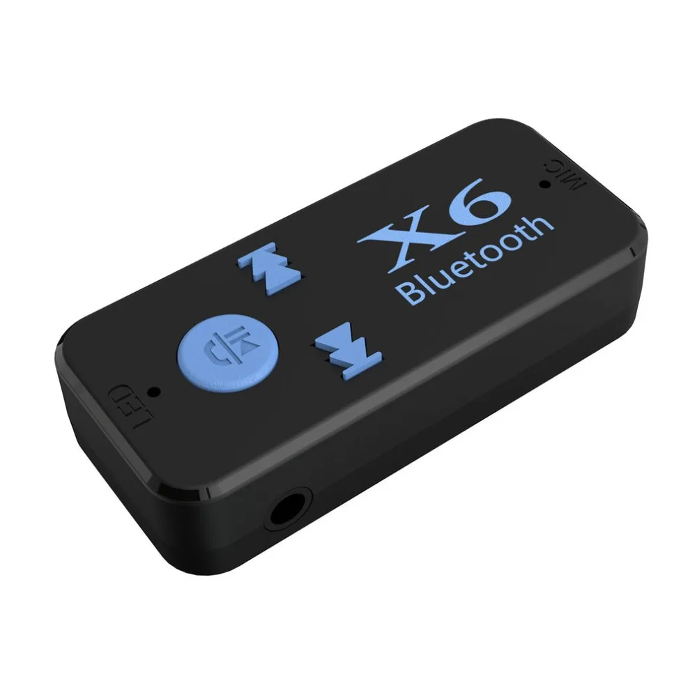 Автомобильный Bluetooth X6 музыкальный приемник адаптер 3,5 мм разъем беспроводной громкой связи автомобильный комплект с TF кард-ридером функция дропшиппинг