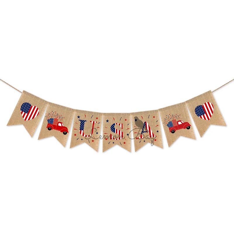 1 шт. флаги американский флаг овсянка баннер небольшой День независимости США
