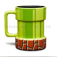 420ml super mario water pipe ceramic mug cartoon 3d coffee mug beer drinkware sewer cups birthday xmas gift for friends or kids