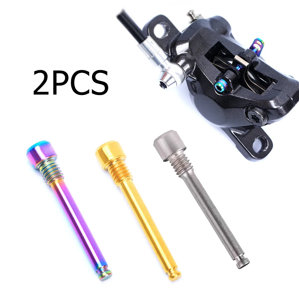 

2pcs M4 Titanium Alloy Bicycle Disc Brake Caliper Bolts MTB Bike Screw Repair 2-4N.M Torque Gold/Titanium/Color Bicycle Parts