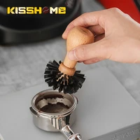 coffee protafilter brush grinder machine cleaning brush horse hair wood dusting protafilter basket brush coffee tools barista