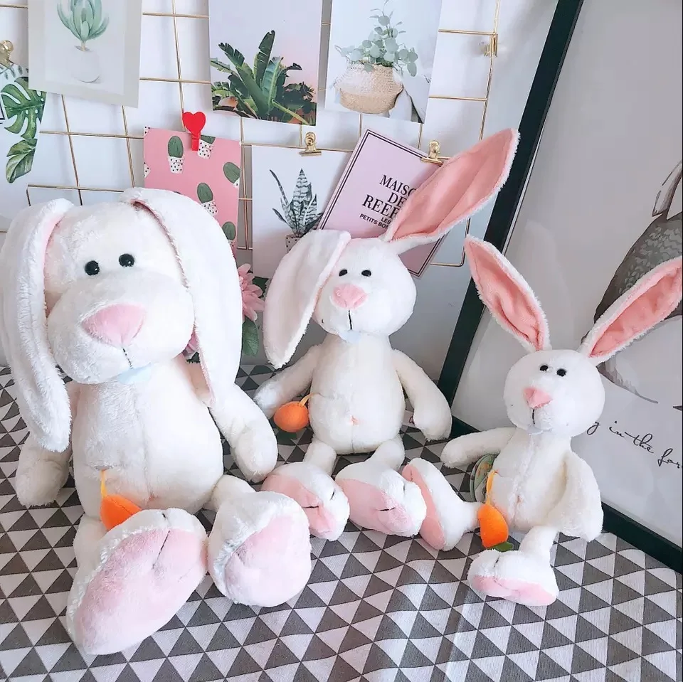 

25~50cm Plush Toy Rabbit Cute Sweet Carrot In Poacket Stuffed Bunny Baby Doll Lovers Girls Birthday Gift Stuffed Animals LWY