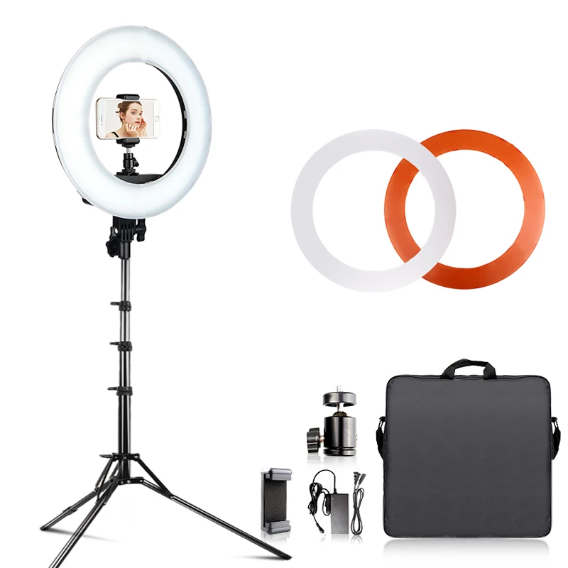 

RL-12 LED Ring Light 14 inch Ring Lamps Makeup Annular Lamp Photography Lighting Video Light with Tripod for Tik Tok Youtube