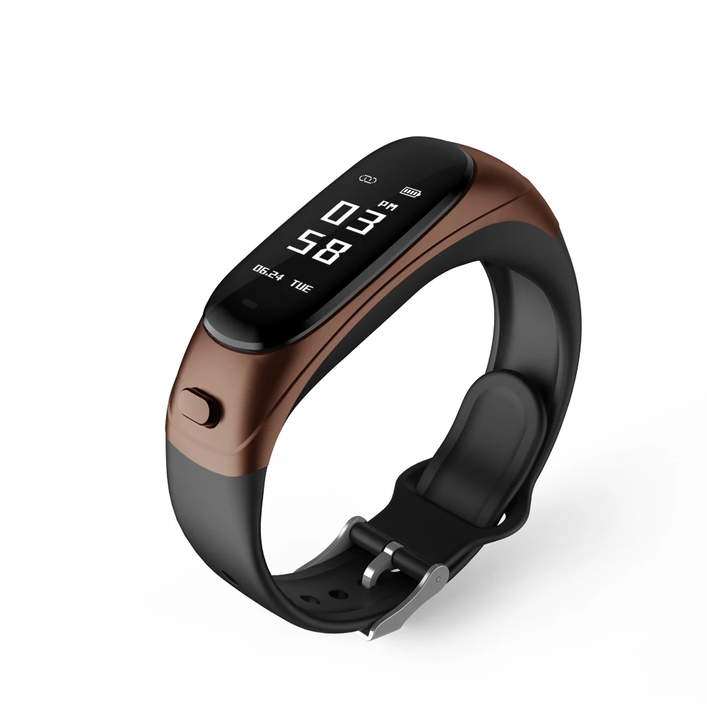 

696 V08 Smart Bracelet 2 In 1 Portable Bluetooth Earphone Blood Pressure
