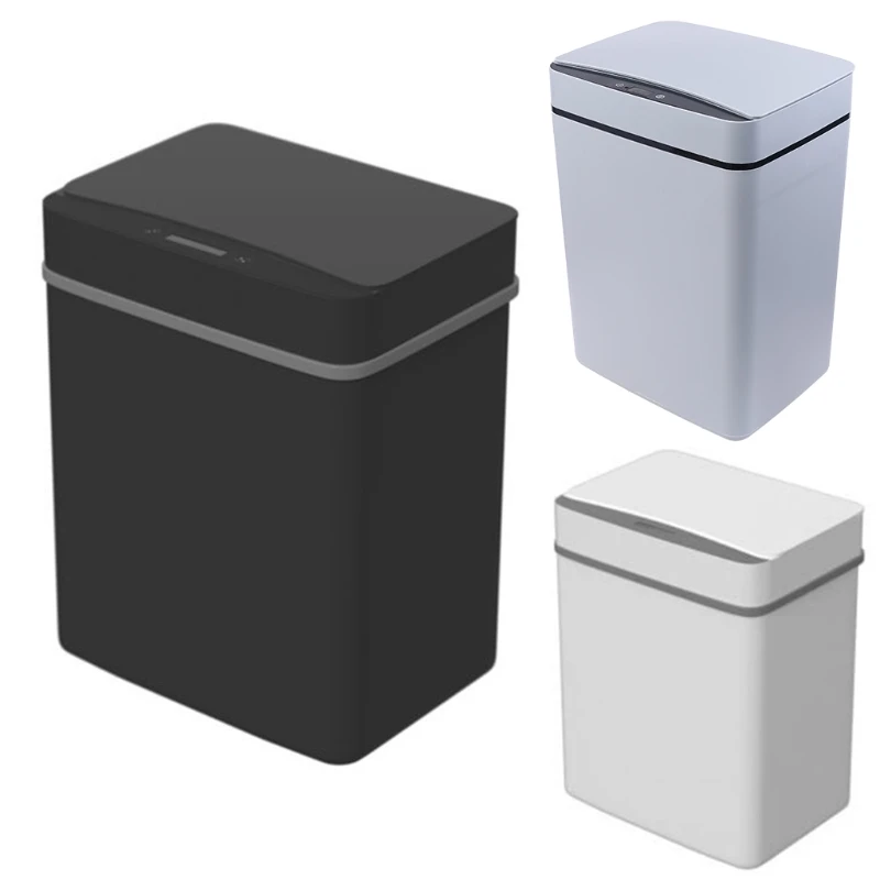 

MXLB 15L Automatic Touchless Smart Infrared Motion Sensor Rubbish Waste Bin Kitchen Trash Can Garbage Bins Home Cleaning Tool