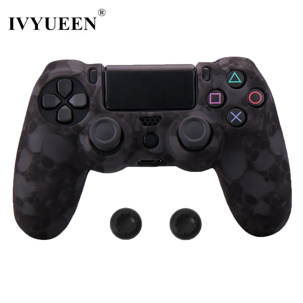 IVYUEEN 44 цвета силиконовый Камуфляжный защитный чехол для sony Dualshock 4 PS4 DS4 Pro тонкий контроллер ручки джойстик колпачки