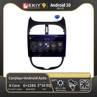 ekiy t900 car radio android for peugeot 206 2001 2016 dsp multimedia gps video player navigator carplay no 2 din dvd tape record