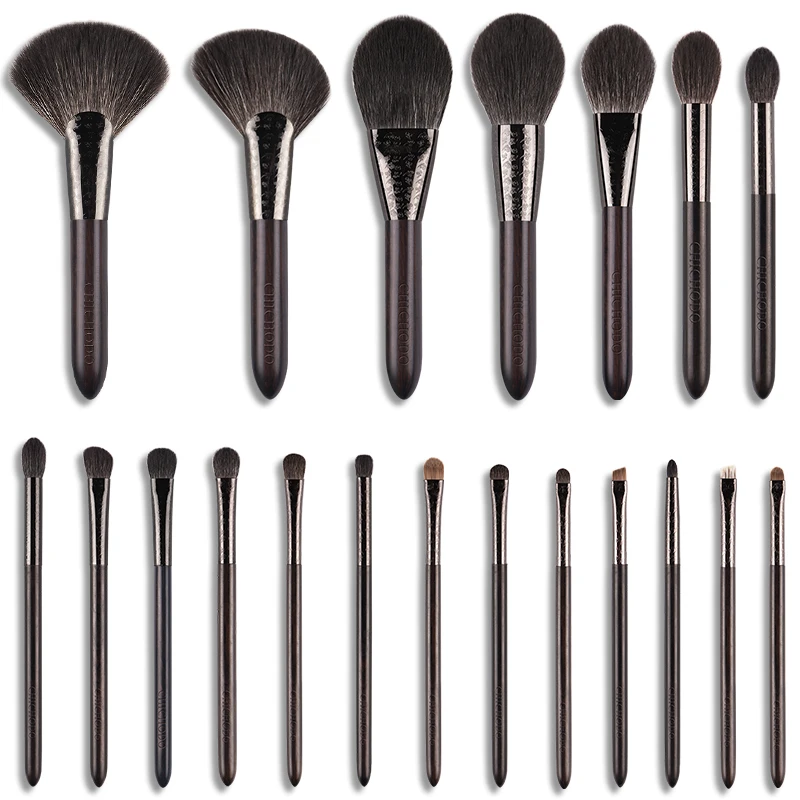 

CHICHODO Makeup Brush-2021 New Luxurious Carved Ebony Animal Hair Series-20pcs Natural Hair Cosmetic Brushes Set-Beauty Tool