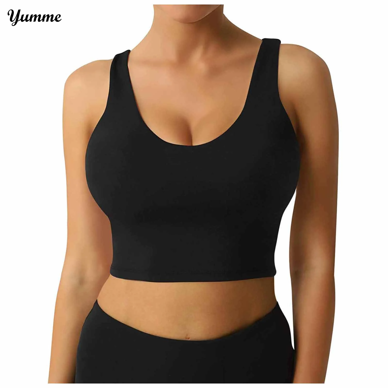 

Comfortable Seamless Sports Bra Women Wirefree Fitness Top Yoga Tank Tops For Running Gym Push Up Padded Workout Crop Tops #LR4