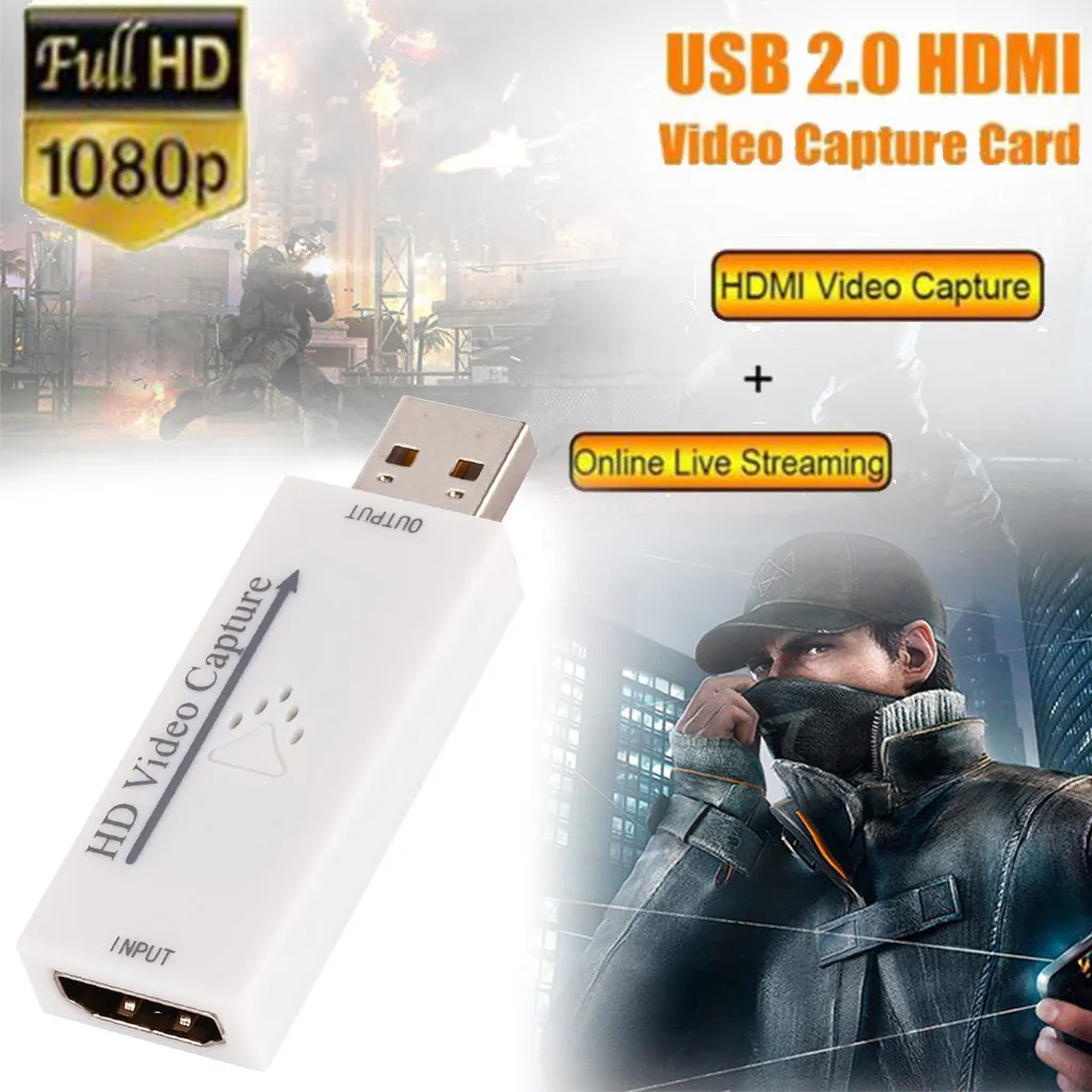 Карта видеозахвата 1080P 4K HDMI USB 2 0 HD рекордер для игр/прямых трансляций поддержка