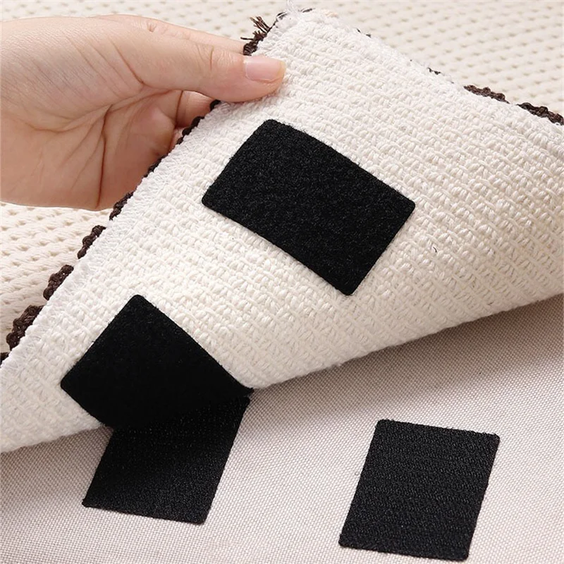 

5 Pairs Strong Self Adhesive Seamless Double-sided Fixed Mat Corners Pad Durable Home Bathroom Bedroom Adhesive Fastener