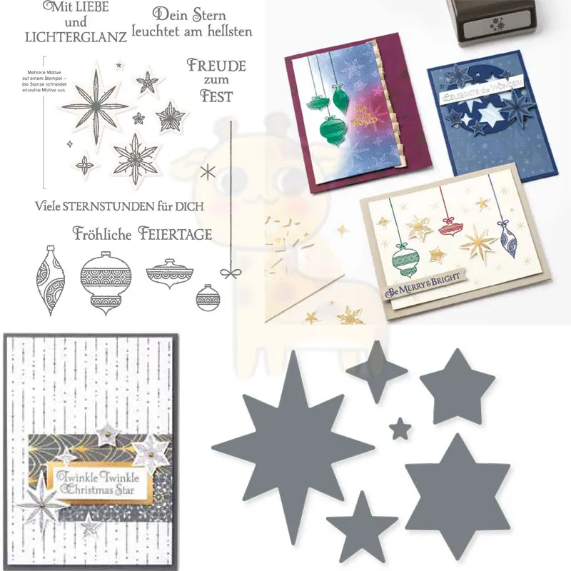 

Star pattern New Metal Cutting Dies Stamps Scrapbook Diary Decorationl Embossing Cut Dies Template DIY Greeting Card Handmade