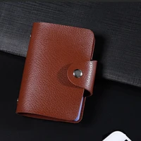 pu leather function 24 bits card case business card holder men women credit card holder id card wallet holder case purse