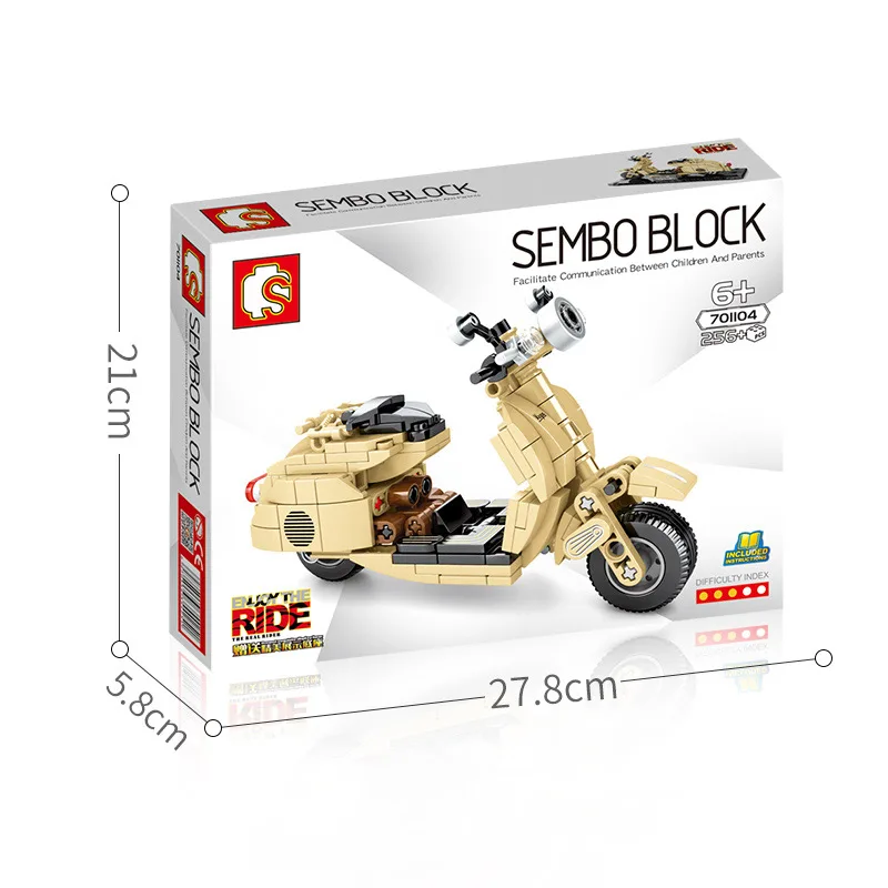 Конструктор SEMBO Creator Детский конструктор мотоцикл скоростной двигатель