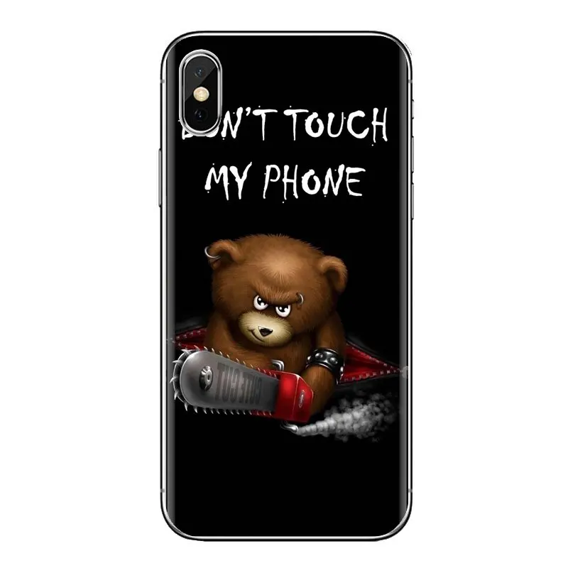 TPU Skin Cover For Samsung Galaxy S2 S3 S4 S5 MINI S6 S7 edge S8 S9 Plus Note 2 3 4 5 8 Coque Fundas don't touch my phone Poster |