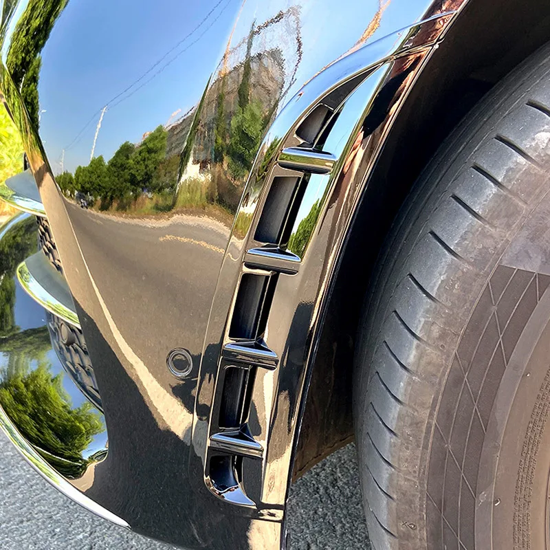 

For Mercedes-Benz GLE W167 2020-2021 ABS Carbon Fiber Car Front Bumper Spoiler Side Deflector Sticker Car Exterior Accessories