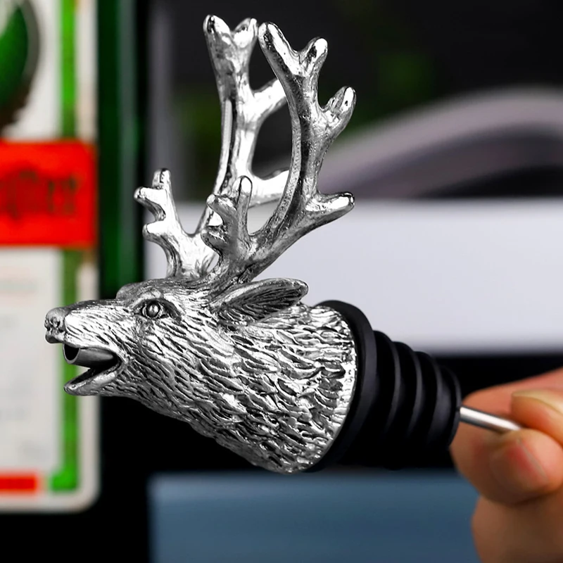 1 шт. Jagermeister винные стопор из цинкового сплава с оленем львом головой быка пробки
