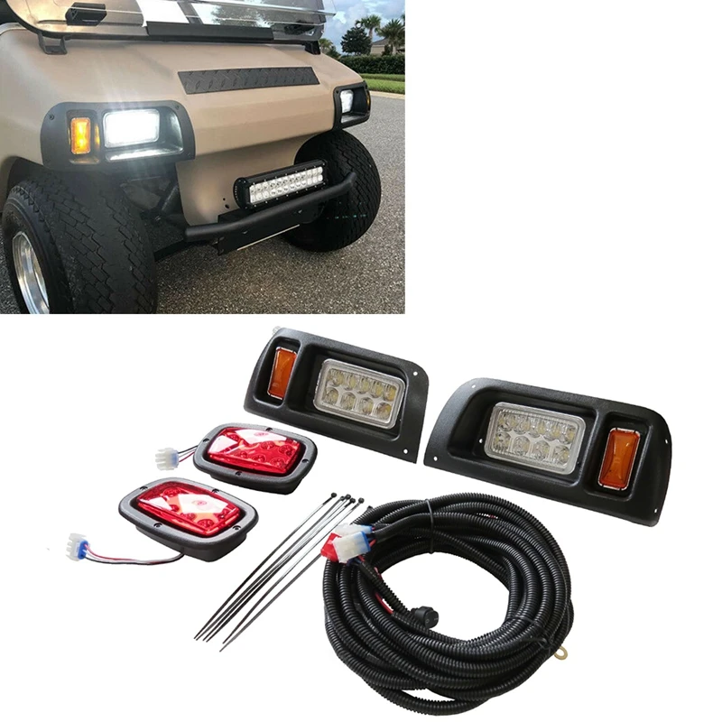 

For Golf Cart Headlight for LED Club Car DS TXT LED Head Light Kit Adjustable Headlights / Tail Lights 93+ G&E Golf Cart