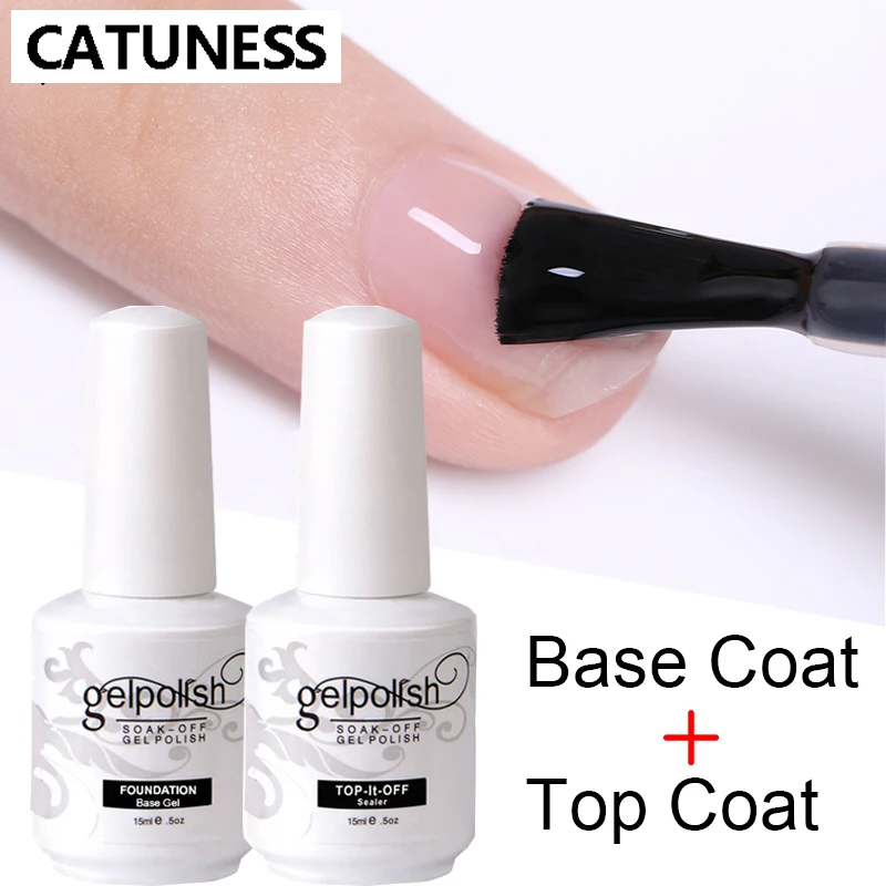 CATUNESS основа верхнее покрытие лак для ногтей vernis полуперманентный УФ-гель Beaute 15 мл