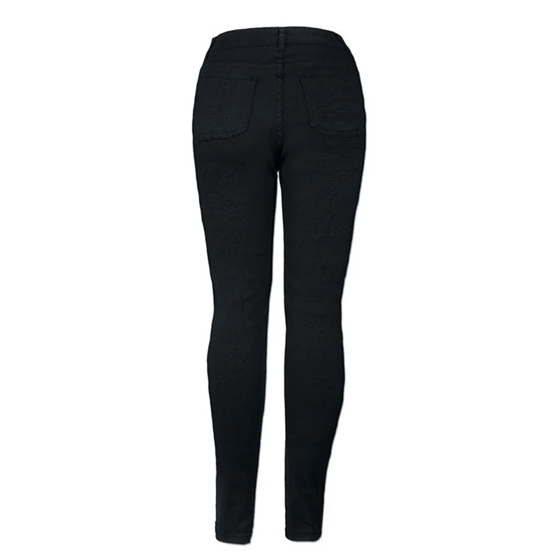 2019 джинсы для женщин черные с высокой талией женские нестандартные дырочки