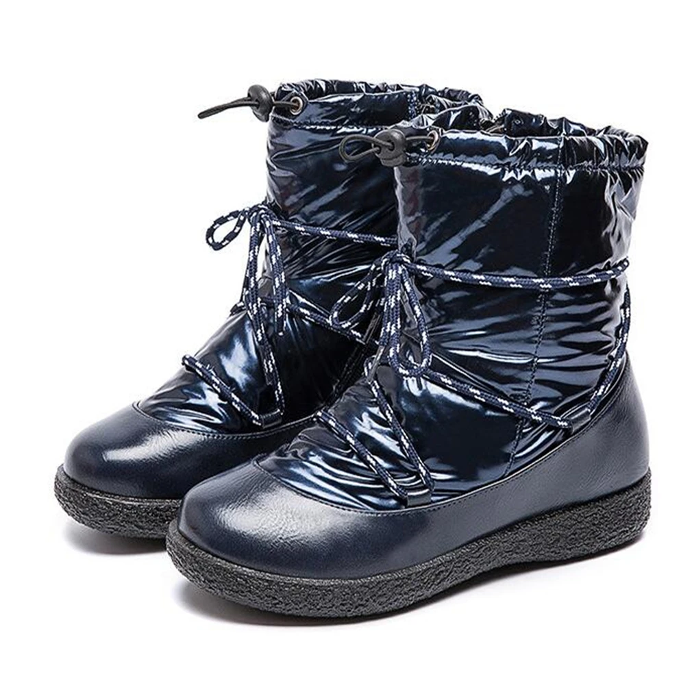 

Женские ботинки, водонепроницаемая зимняя обувь, женские зимние ботинки, сохраняющие тепло ботильоны на платформе, зимние ботинки с толсты...