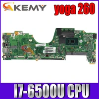akemy aizs1 la c581p main board for lenovo thinkpad yoga 260 12 5 inch laptop motherboard sr2ez i7 6500u ddr4
