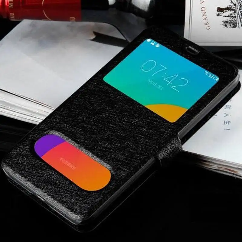Флип кейс для Meizu m5c чехол с окошком просмотра и быстрого ответа кошелек из кожи M5 C